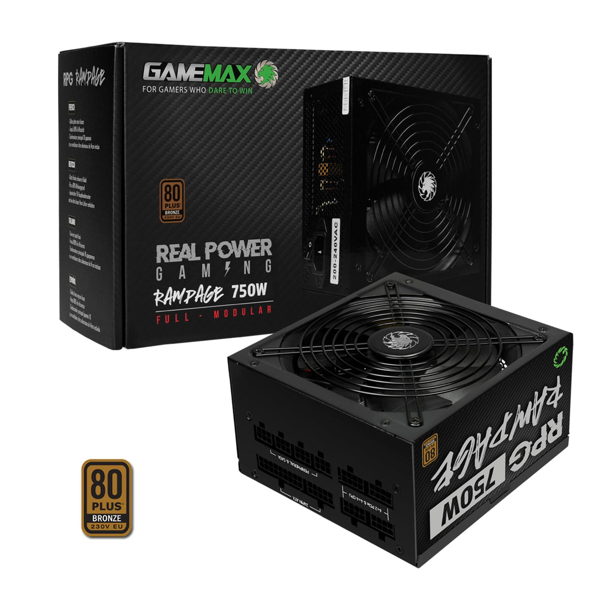 GameMax RPG Rampage 750W Fully Modular 80 Plus Bronze PSU