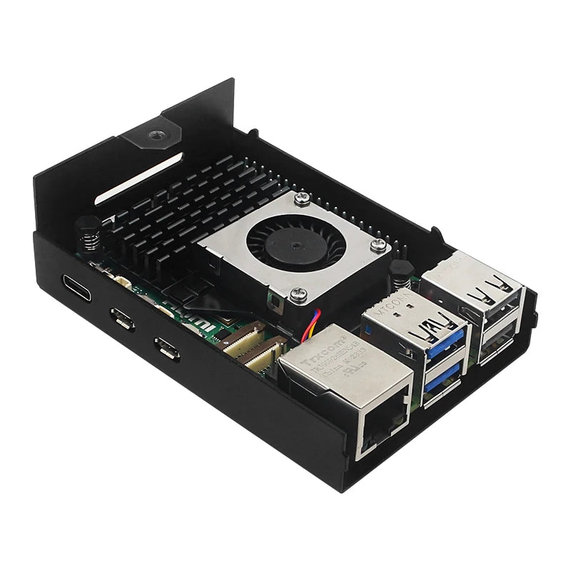 Raspberry Pi 5 Metal Case Active Cooler compatible - Tech Syndicate 