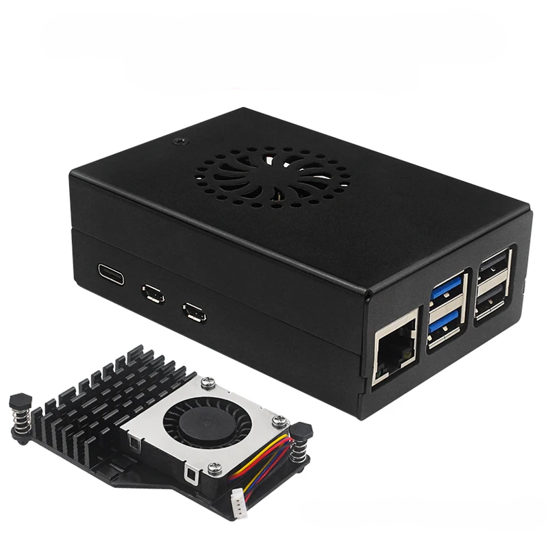 Raspberry Pi 5 Metal Case Active Cooler compatible - Tech Syndicate 