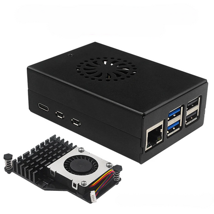 Raspberry Pi 5 Metal Case Active Cooler compatible - Tech Syndicate 