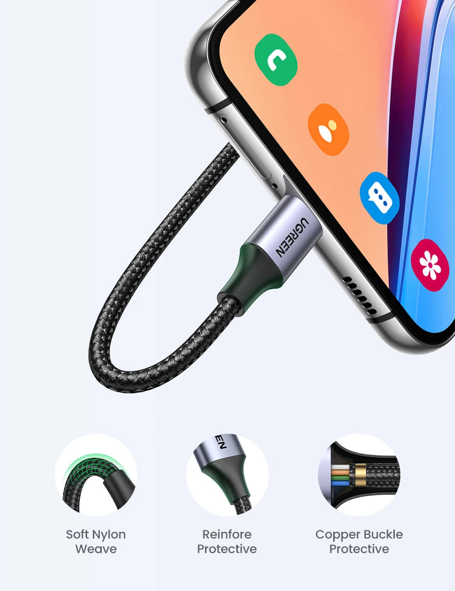 UGREEN 3A USB type to USB C Charging Cable - Quick Charge 3.0 & 2.0