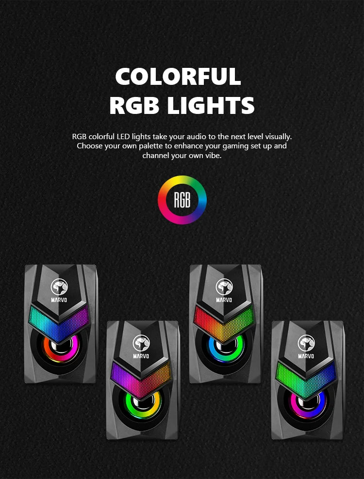 Marvo Scorpion SG-118 Havoc 10 RGB 6W USB Gaming Speakers