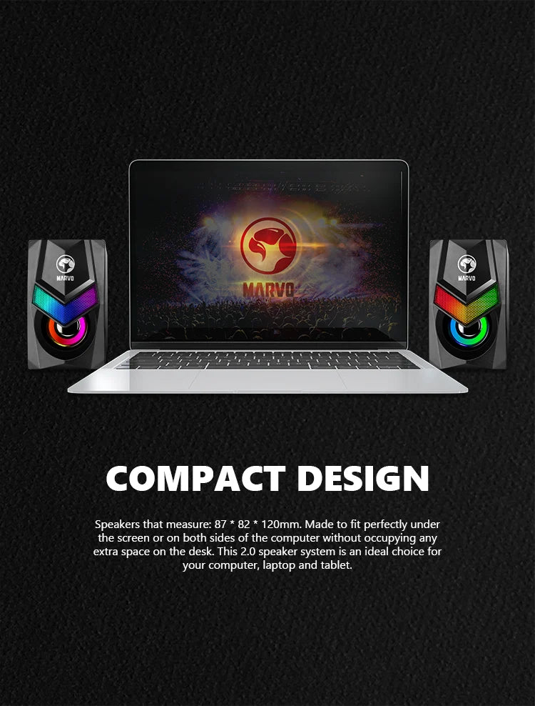 Marvo Scorpion SG-118 Havoc 10 RGB 6W USB Gaming Speakers