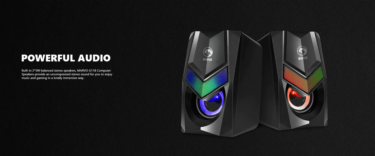 Marvo Scorpion SG-118 Havoc 10 RGB 6W USB Gaming Speakers
