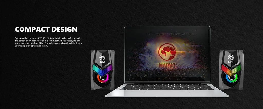 Marvo Scorpion SG-118 Havoc 10 RGB 6W USB Gaming Speakers