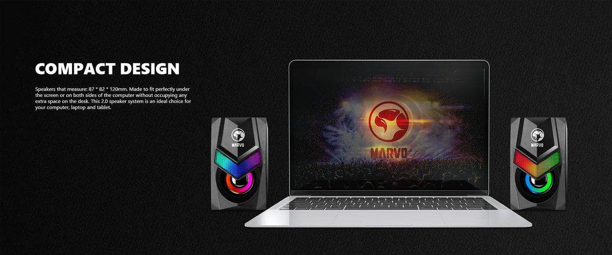 Marvo Scorpion SG-118 Havoc 10 RGB 6W USB Gaming Speakers