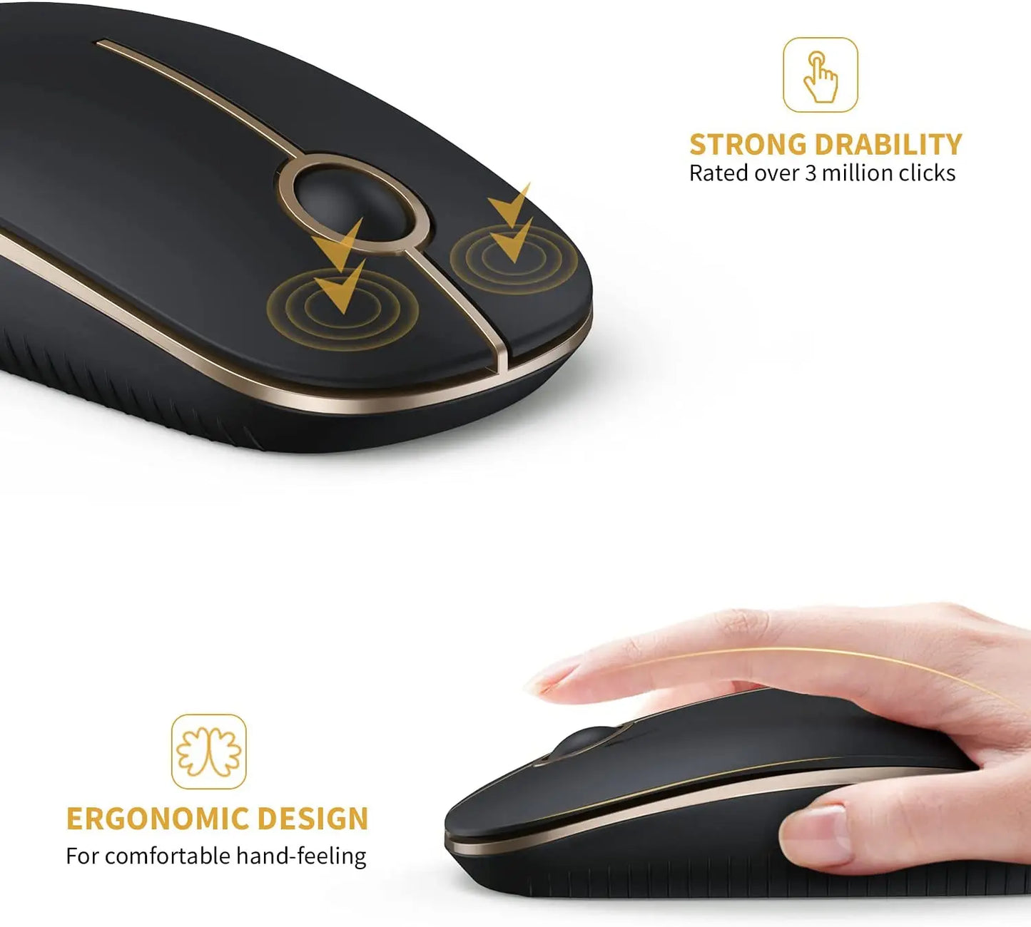 Seenda Silent Wireless Mouse with 1600 DPI Precision - Tech Syndicate 