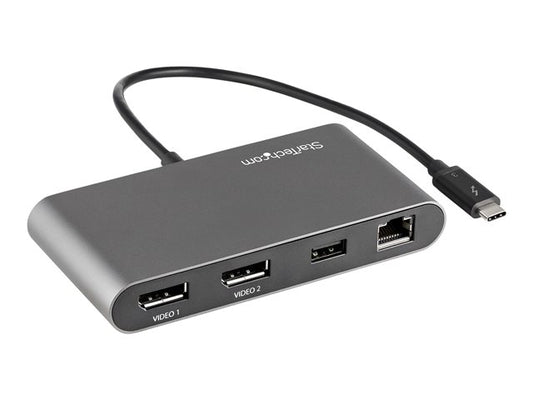 StarTech TB3DKM2DPL Thunderbolt 3 Mini Dock - Dual 4K DP, GbE - Tech Syndicate