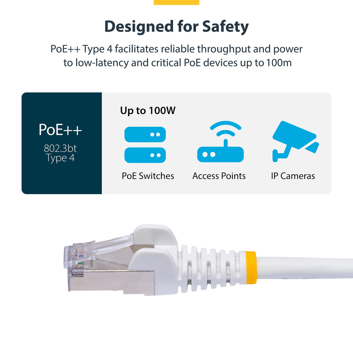 StarTech.com CAT8 S/FTP Snagless Patch Cable 25G/40G LSZH - White - 2m to 15m - Tech Syndicate