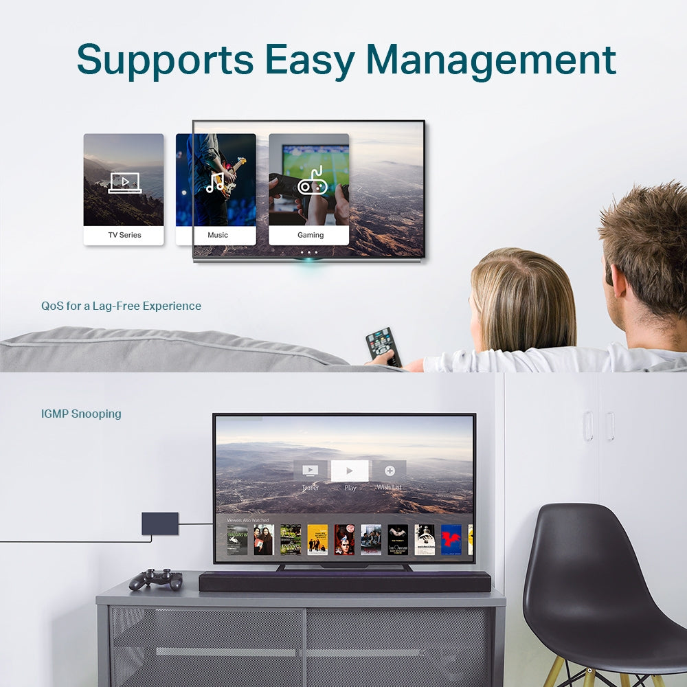 TP-Link 5-Port Gigabit Easy Smart Switch - TL-SG105E - Tech Syndicate