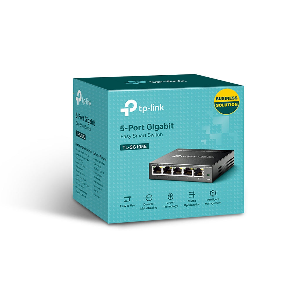 TP-Link 5-Port Gigabit Easy Smart Switch - TL-SG105E - Tech Syndicate