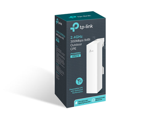 TP-Link CPE210 - Radio Access Point - Wi-Fi - 2.4GHz 300Mbps 9dBi Outdoor CPE Antenna - Tech Syndicate
