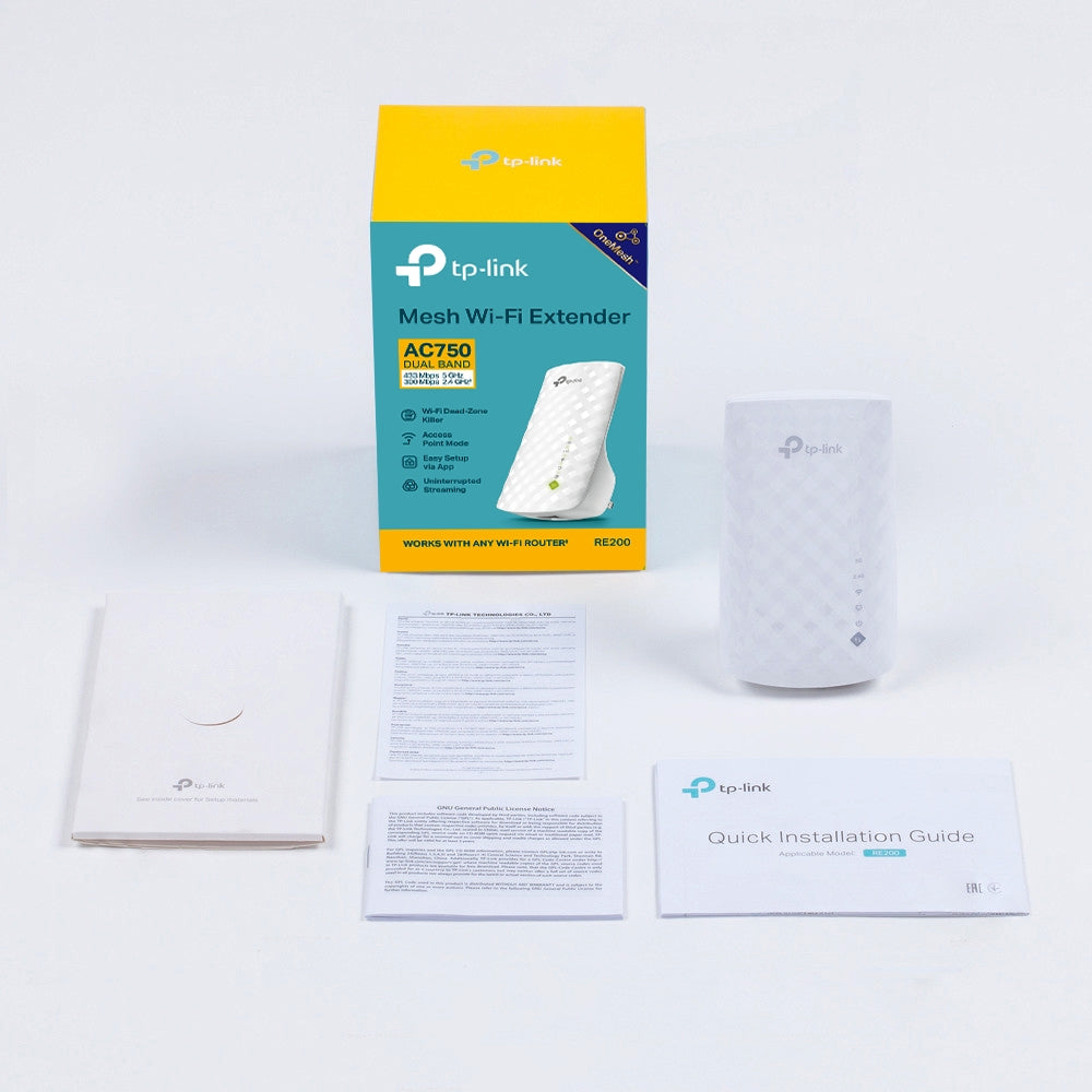 TP-Link RE200 - AC750 Mesh Wi-Fi Range Extender - Tech Syndicate