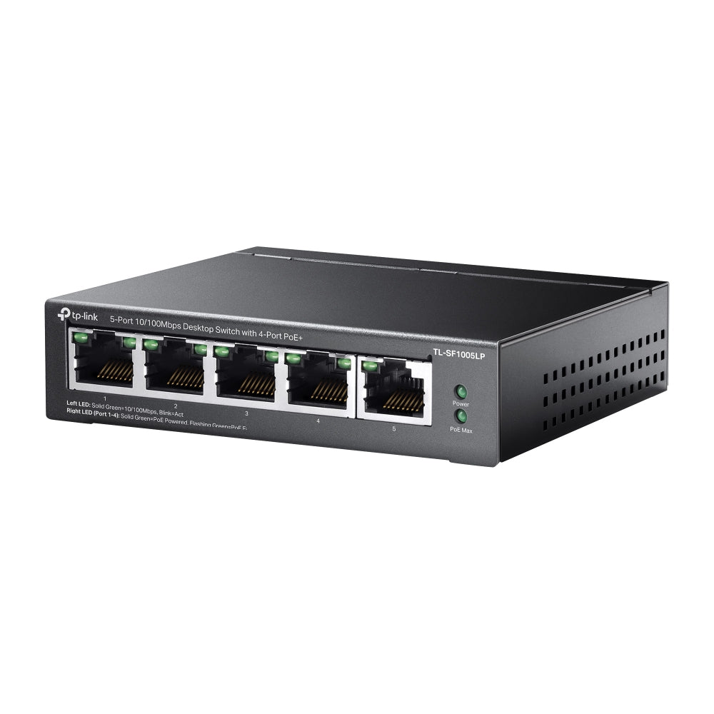 TP-Link TL-SF1005LP V1 Desktop Switch - 5-Port 10/100Mbps - 4-Port PoE - Unmanaged - Tech Syndicate