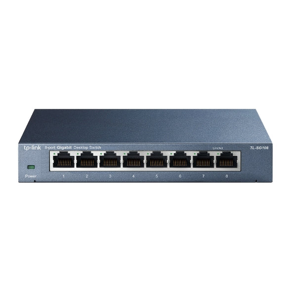 TP-Link TL-SG108 8-Port 10/100/1000Mbps Desktop Switch - Unmanaged - Tech Syndicate