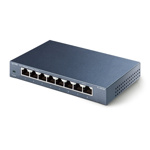 TP-Link TL-SG108 8-Port 10/100/1000Mbps Desktop Switch - Unmanaged - Tech Syndicate