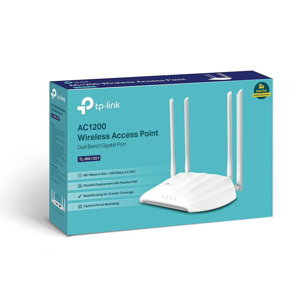 TP-Link TL-WA1201 AC1200 Wireless Access Point - 2.4 GHz & 5 GHz - 867 Mbit/s - 10,100 & 1000 Mbit/s - Tech Syndicate