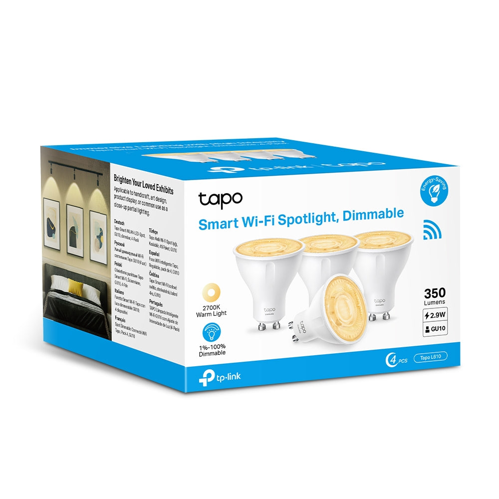 TP-Link Tapo L610 Dimmable Smart Wi-Fi Spotlight 4-Pack - Tech Syndicate
