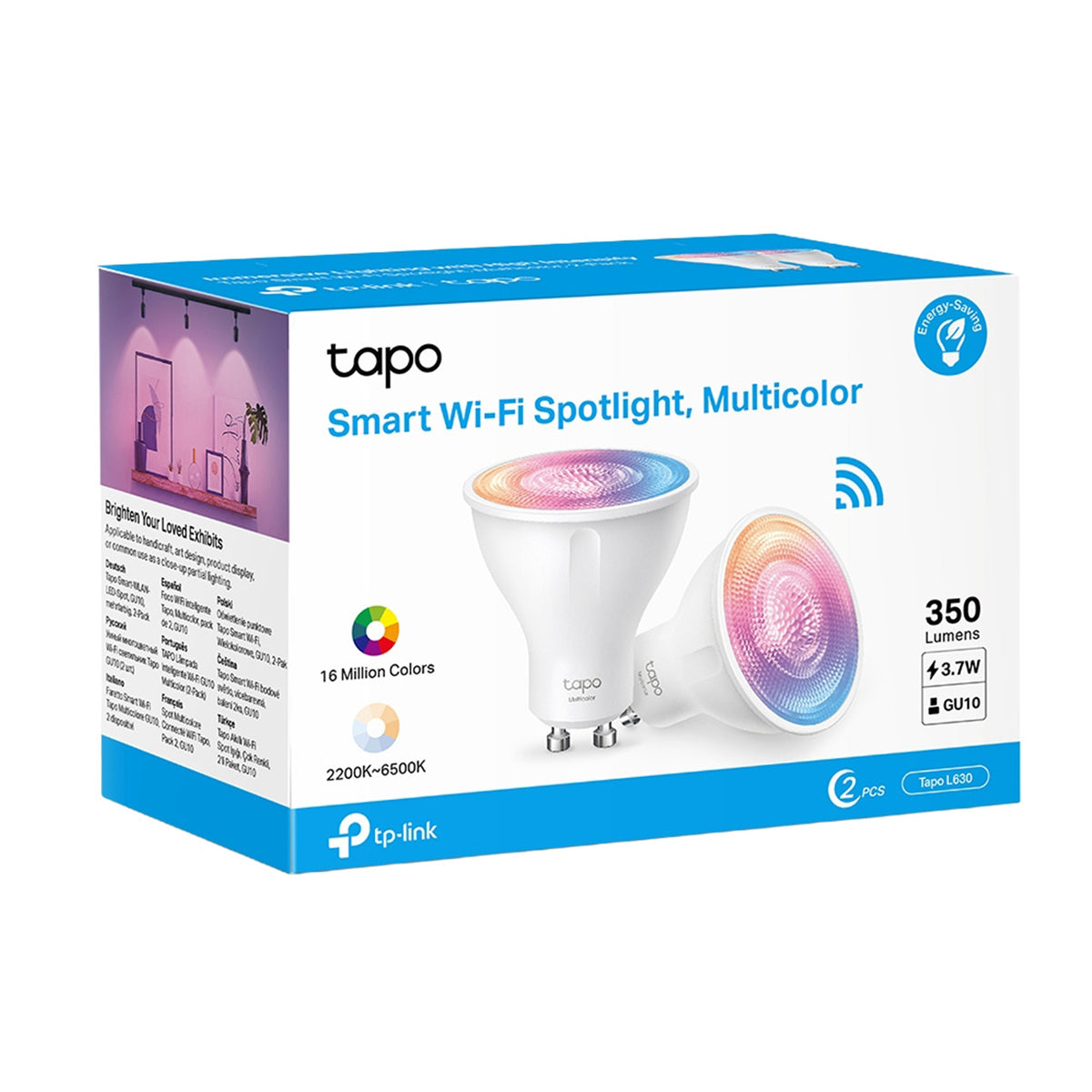 TP-Link Tapo L630 Smart Wi-Fi Spotlight GU10 2-Pack - Tech Syndicate