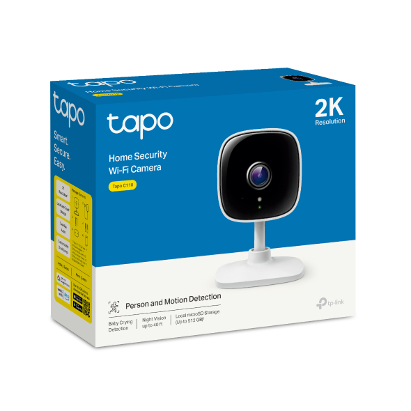 TP-Link Tapo C110 2K Home Security Wi-Fi Camera