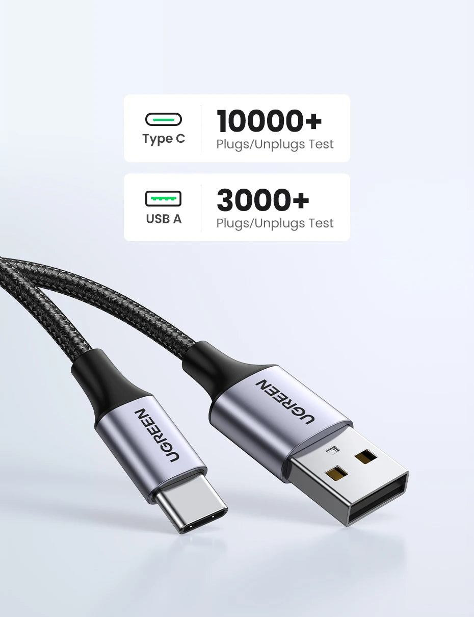 UGREEN 3A USB type to USB C Charging Cable - Quick Charge 3.0 - 2.0 - Tech Syndicate