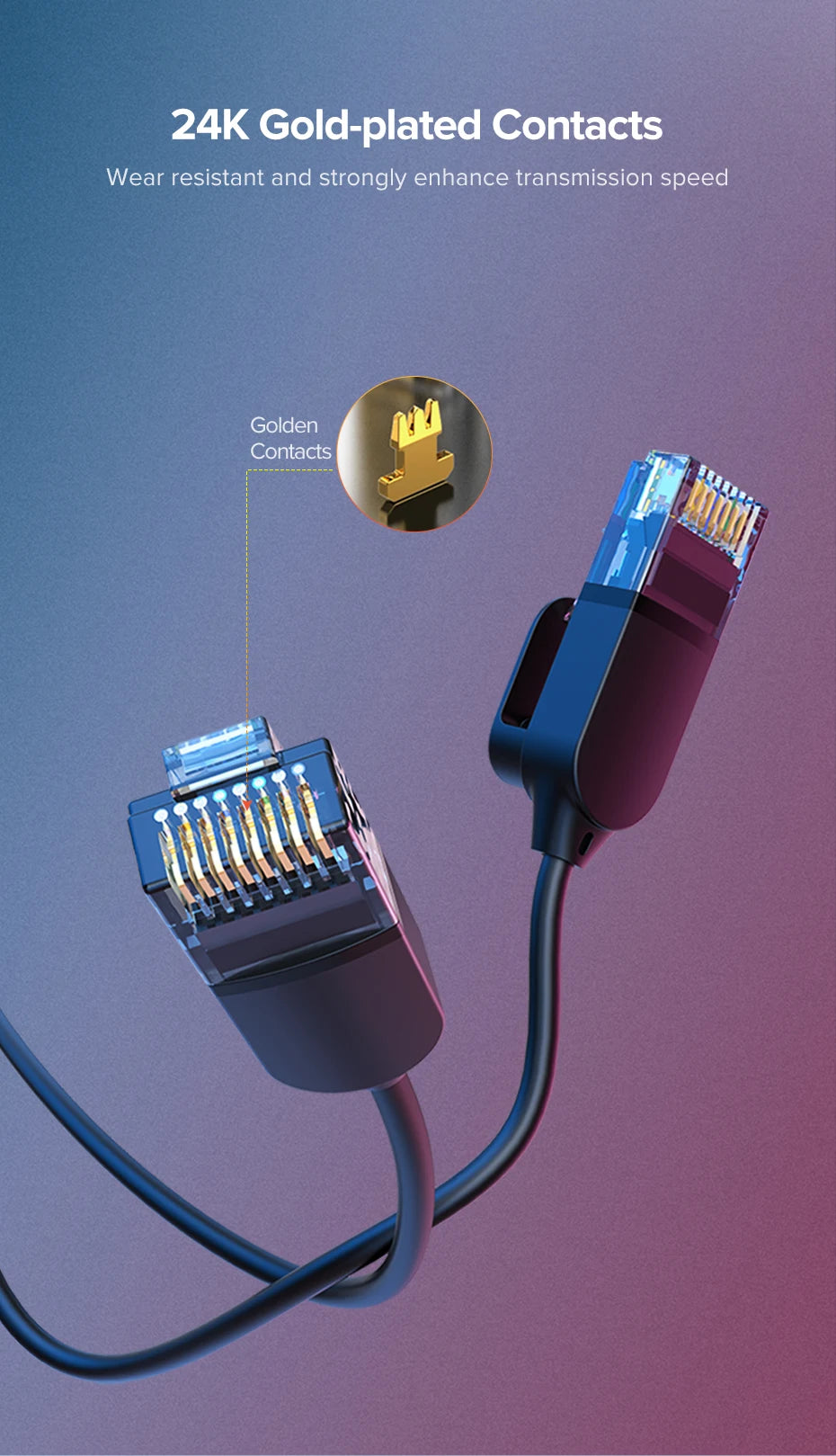 UGREEN Cat 6A Slim Ethernet Cable up to 10Gbps - Tech Syndicate 