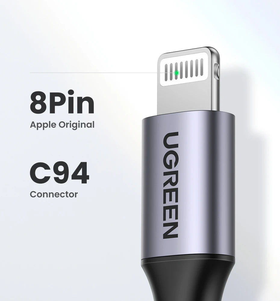 UGREEN MFi-Certified 20W charging USB C to Lightning Cable for iPhone & iPad - Tech Syndicate