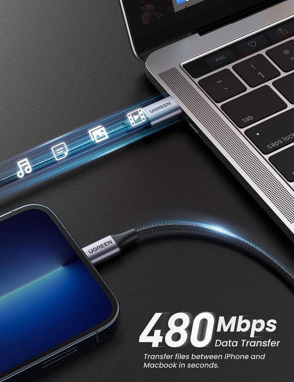 UGREEN MFi-Certified 20W charging USB C to Lightning Cable for iPhone & iPad - Tech Syndicate