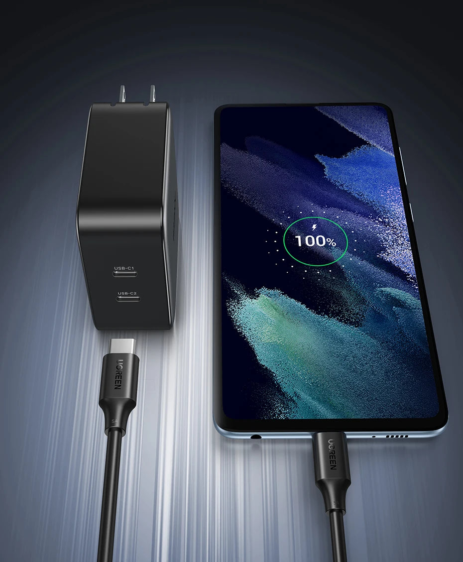 UGREEN PD 100W Type C to Type C USB Cable PVC Universal Compatibility - Tech Syndicate