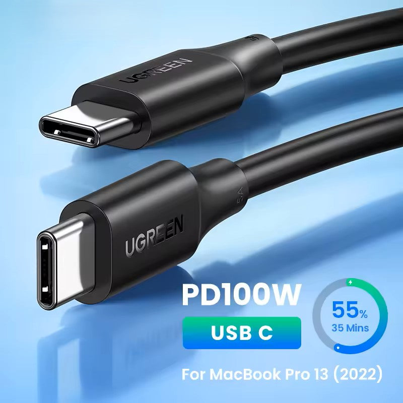 UGREEN PD 100W Type C to Type C USB Cable PVC Universal Compatibility - Tech Syndicate