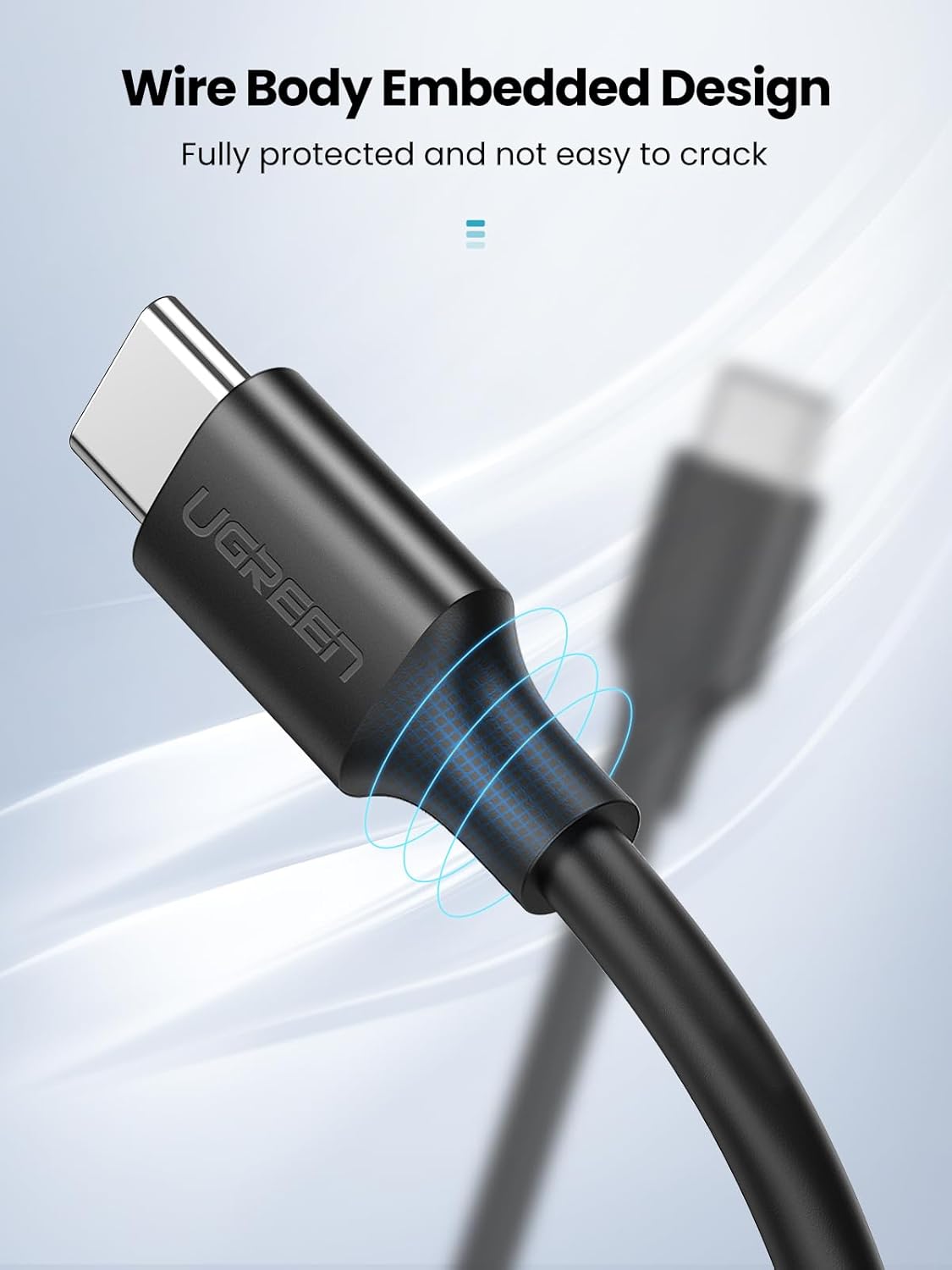 UGREEN PD 60W Fast Charging PVC Type C to Type C USB Cable - Tech Syndicate