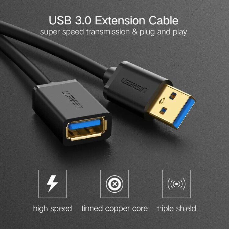 UGREEN USB 3.0 Extension Cable with up to 5Gbps data transfer speeds - Tech Syndicate