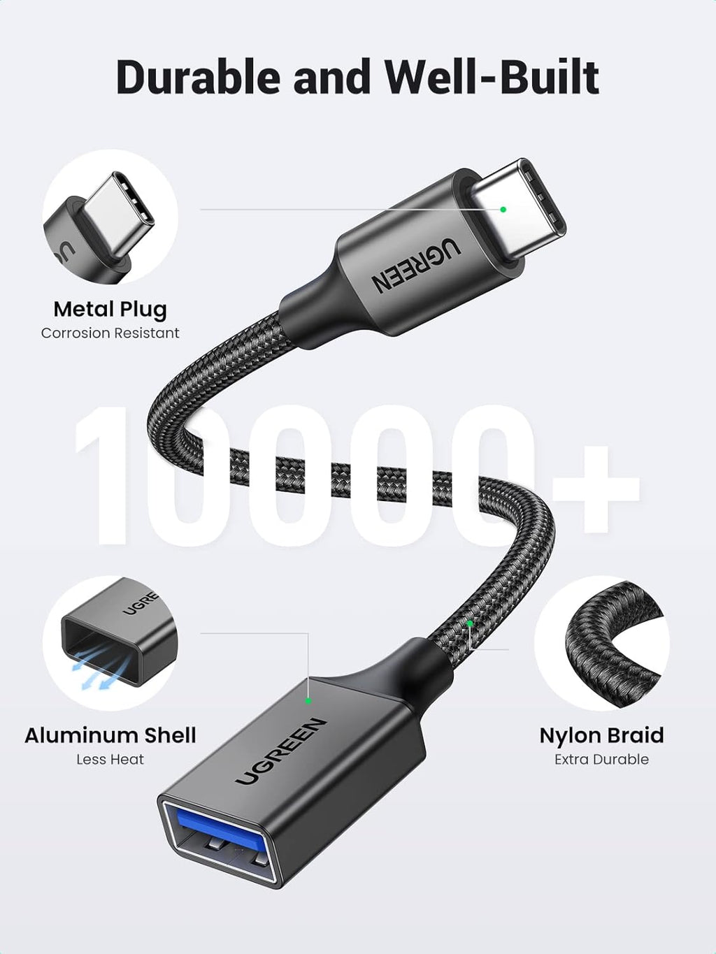 UGREEN USB-C to USB 3.0 OTG Adapter - Data Cable - Tech Syndicate