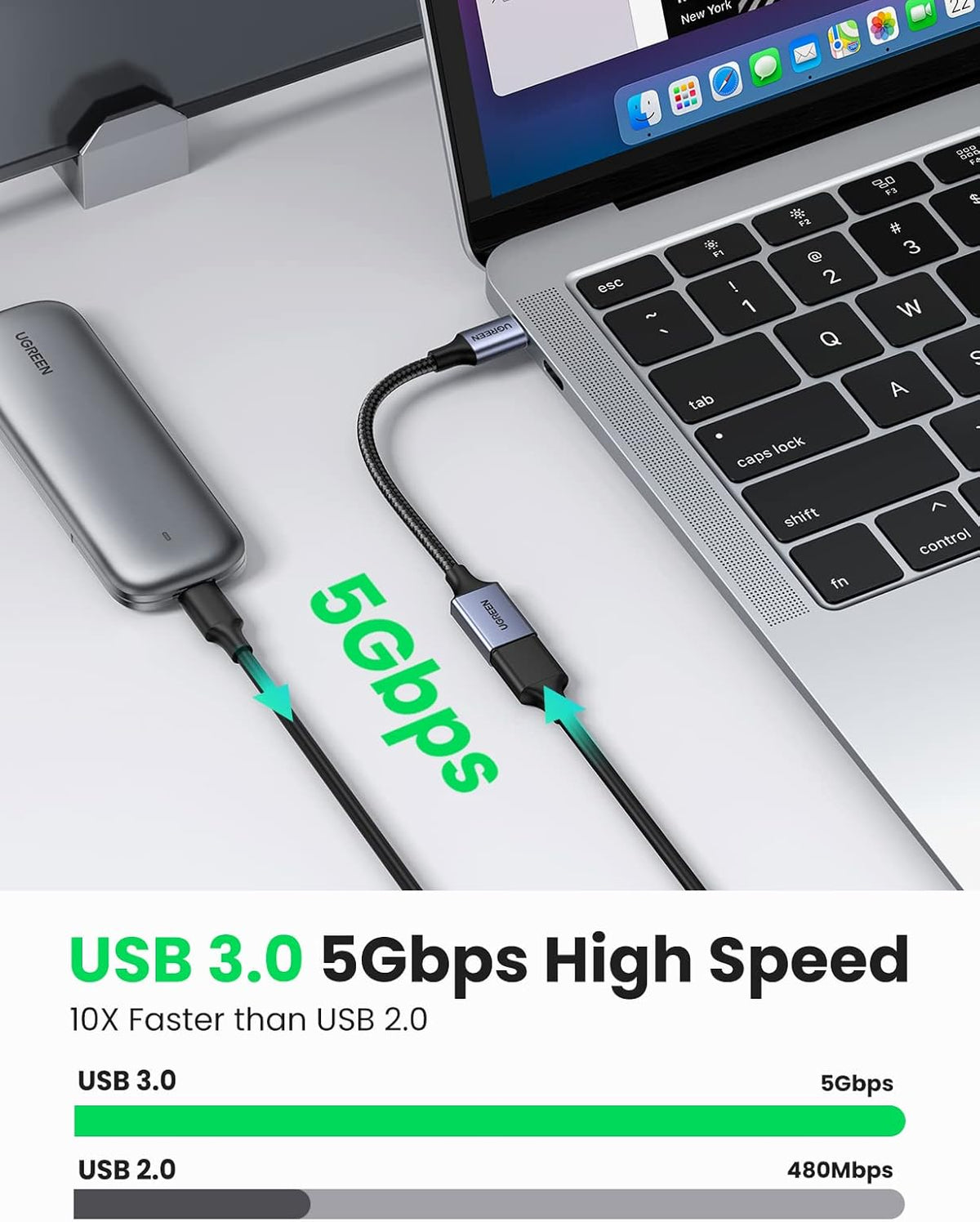 UGREEN USB-C to USB 3.0 OTG Adapter - Data Cable - Tech Syndicate