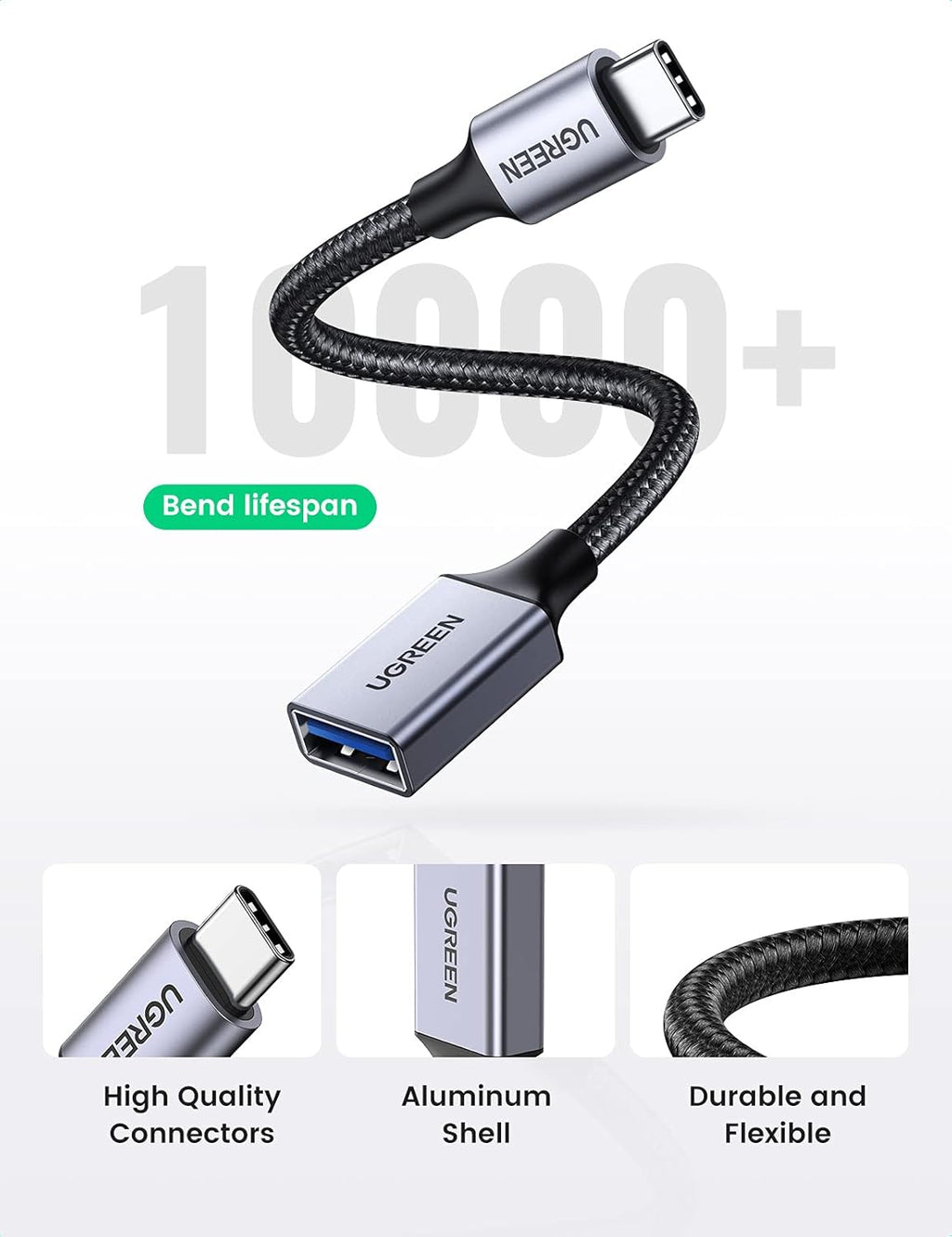 UGREEN USB-C to USB 3.0 OTG Adapter - Data Cable - Tech Syndicate