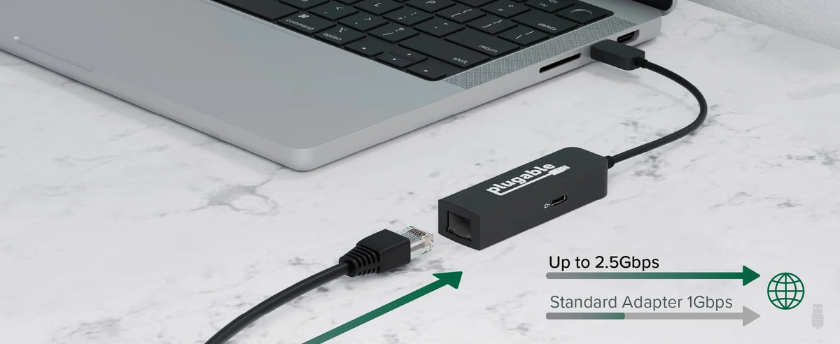 Plugable USBC-E2500PD USB-C 2.5GbE Adapter 100W PD Charging