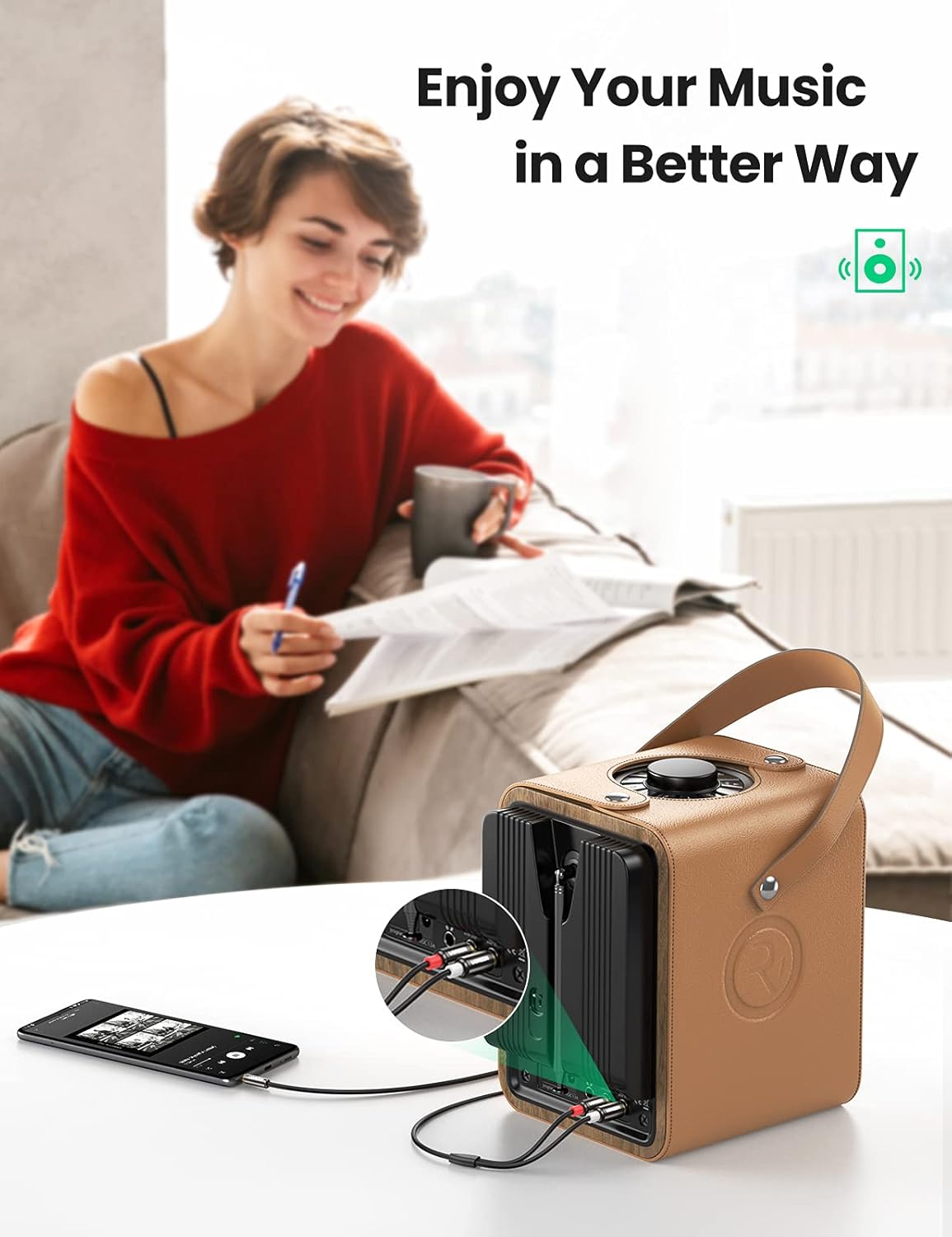 Ugreen 3.5mm to 2RCA HiFi Stereo Y Split Adapter with Copper Shell up to 3 M - Tech Syndicate 