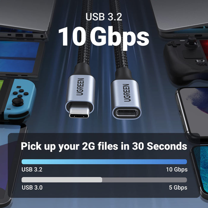 Ugreen USB-C 100W Thunderbolt 3.2 Gen 2 Extension Cable - Tech Syndicate 