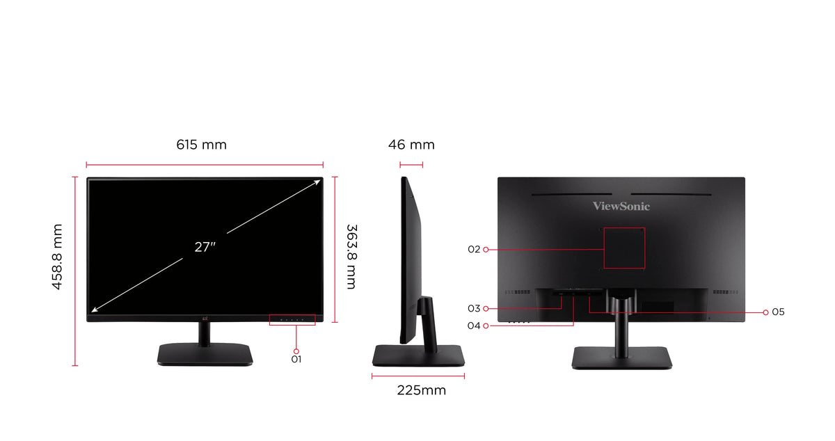 ViewSonic VA2732-H-2 27" Full HD 100Hz IPS Monitor