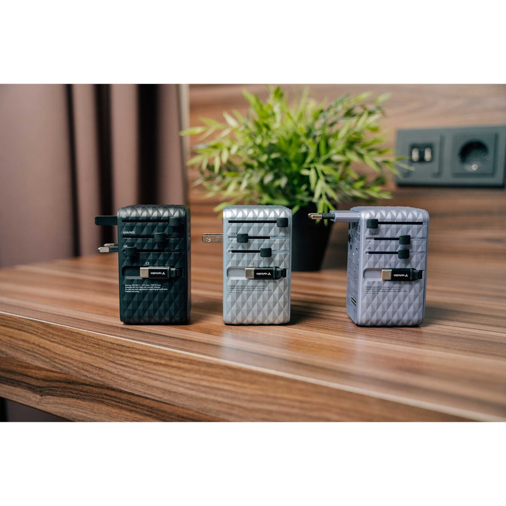 Verbatim Charge n Travel 70W 2C Retractable Travel Adapter - Tech Syndicate