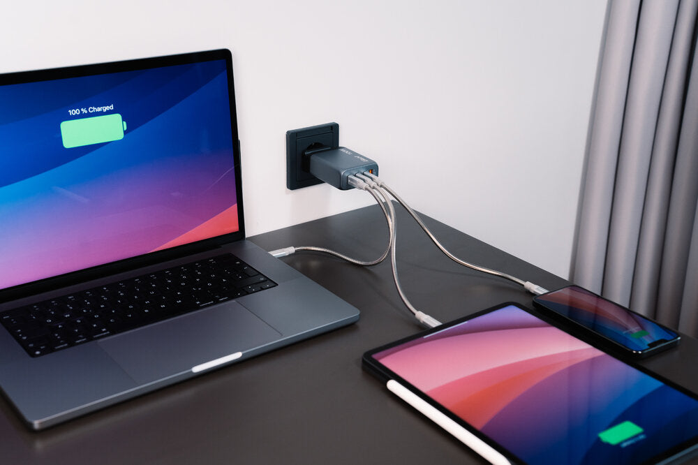 Verbatim GNC-100 100W 4-Port GaN Wall Charger USB-C PD - Tech Syndicate