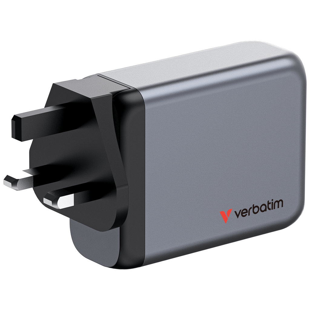 Verbatim GNC-100 100W 4-Port GaN Wall Charger USB-C PD - Tech Syndicate