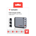 Verbatim GNC-100 100W 4-Port GaN Wall Charger USB-C PD - Tech Syndicate