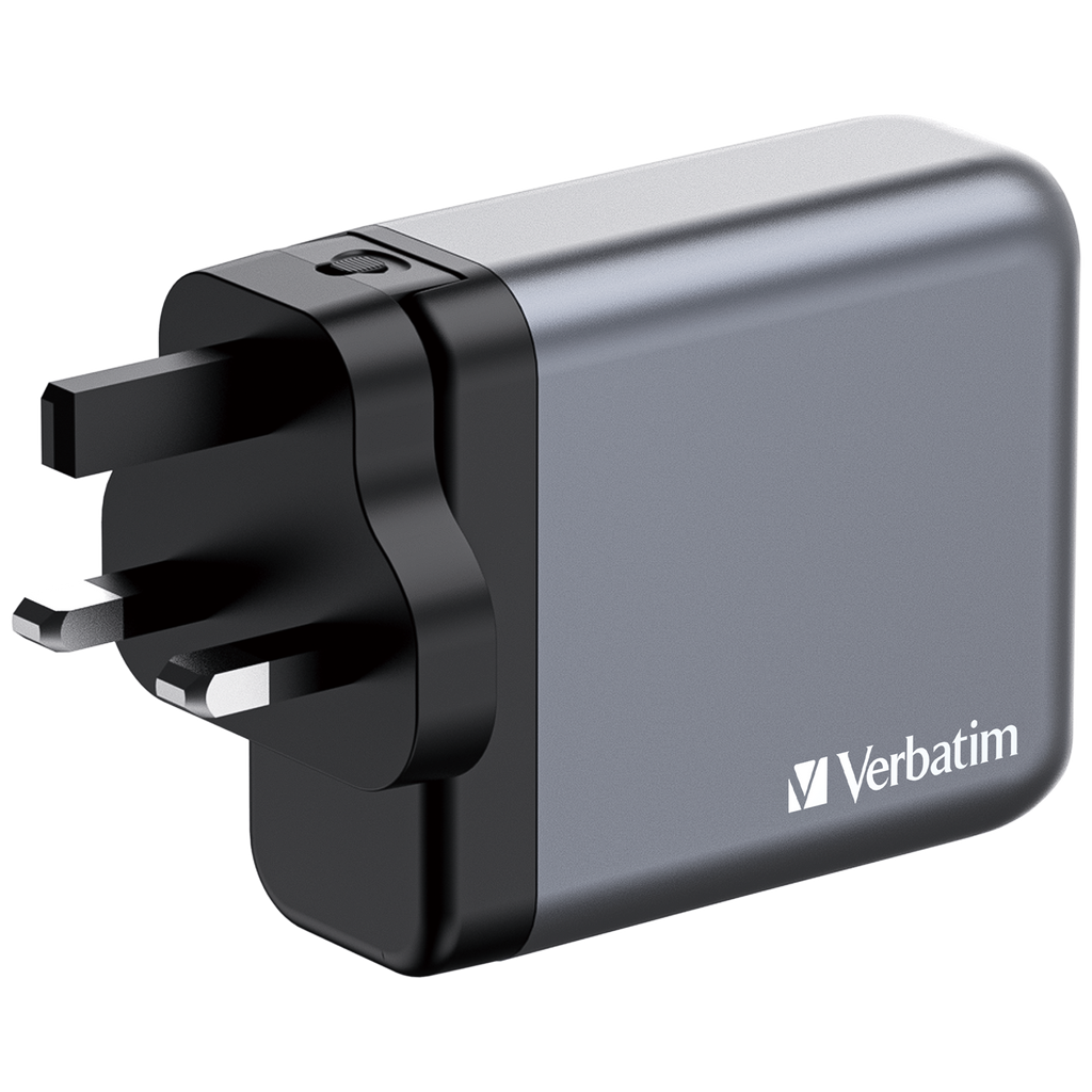 Verbatim GNC-140 140W 4-Port GaN Wall Charger EU/UK/US - Tech Syndicate