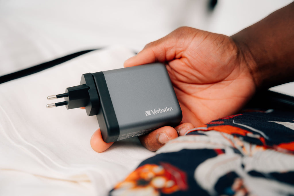 Verbatim GNC-140 140W 4-Port GaN Wall Charger EU/UK/US - Tech Syndicate