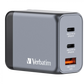 Verbatim GNC-65 65W GaN Wall Charger - 2x USB-C PD, USB-A QC3 - Tech Syndicate