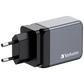 Verbatim GNC-65 65W GaN Wall Charger - 2x USB-C PD, USB-A QC3 - Tech Syndicate