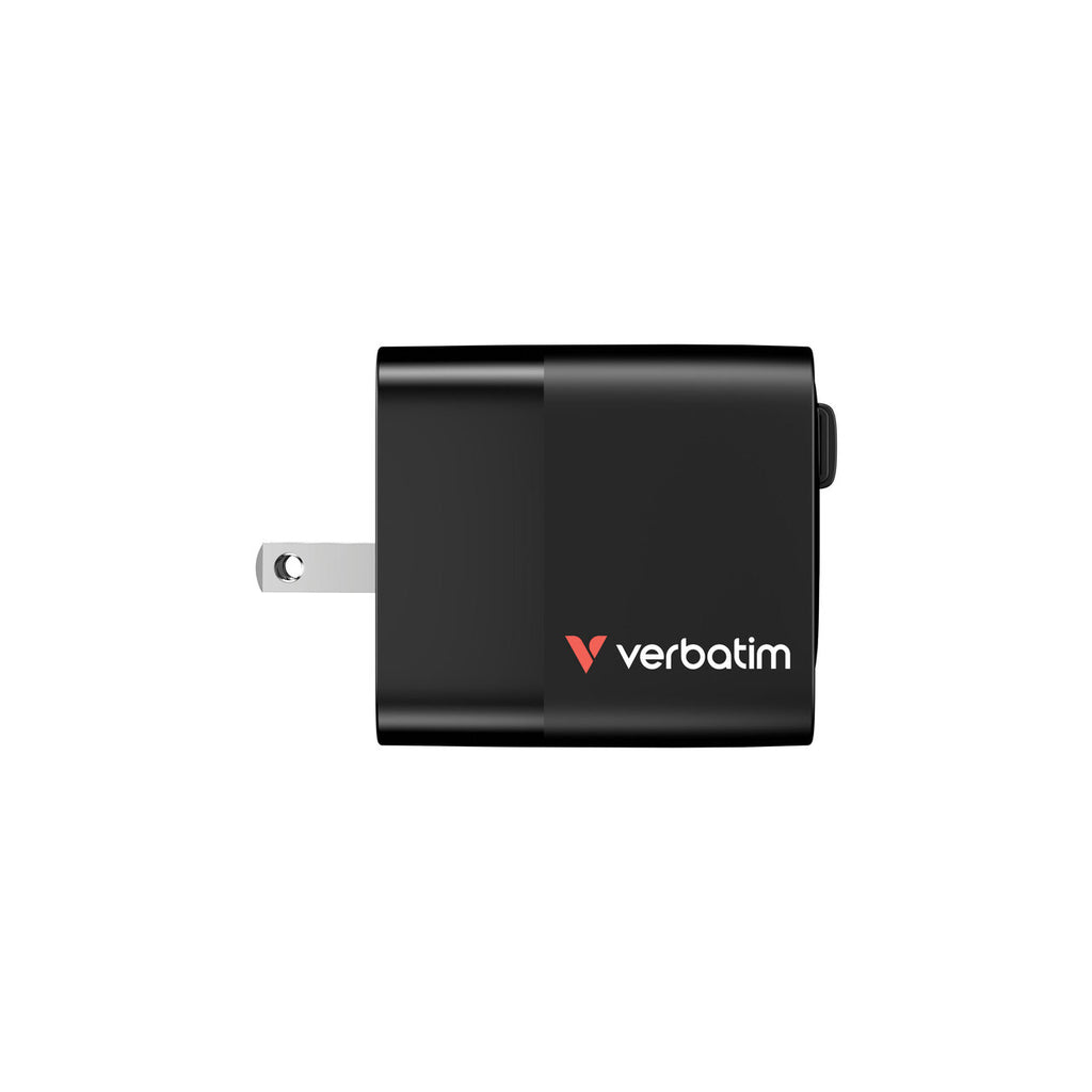 Verbatim GaN Wall Charger 65W 2-Port Retractable Cable - Tech Syndicate