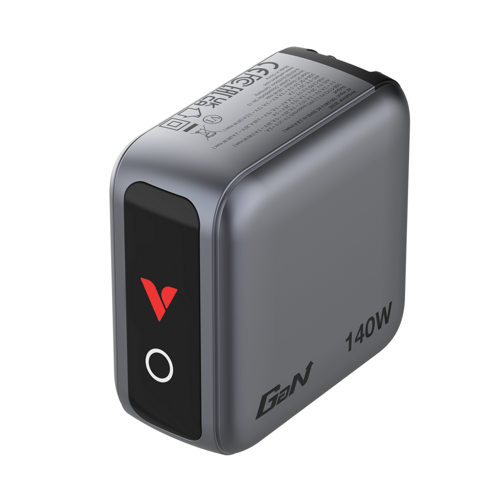 Verbatim Mini GaN Charger 140W Display 4-Port + USB-C Cable - Tech Syndicate