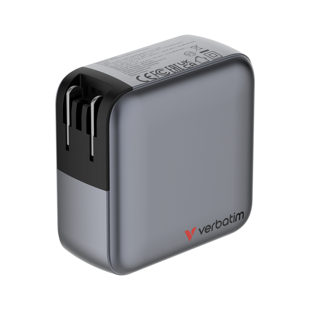 Verbatim Mini GaN Charger 140W Display 4-Port + USB-C Cable - Tech Syndicate